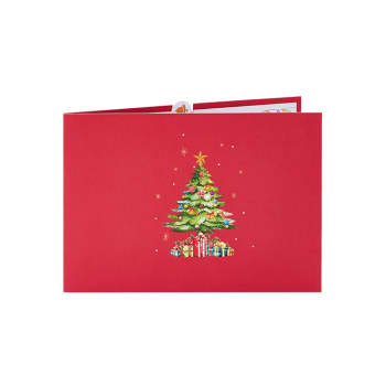 Carte Pop-up 3d Pour Arbre De Noël, Carte De Vœux De Noël - votrecollierprenomfr