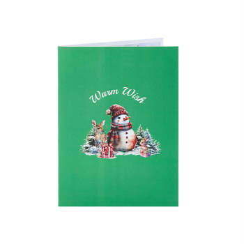 Carte Pop Up De Noël 3d Carte De Vœux De Noël Bonhomme De Neige Jungle - votrecollierprenomfr