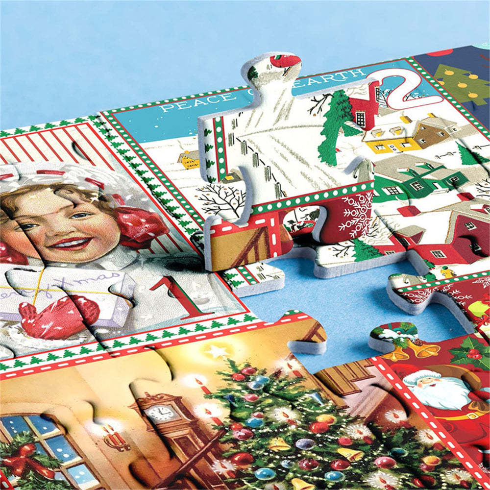 Puzzle De Noël Avec Calendrier De L'avent – ​​24 Boîtes De Puzzle De Compte À Rebours De Noël, Jouet Cadeau Pour Enfant Et Adulte - votrecollierprenomfr