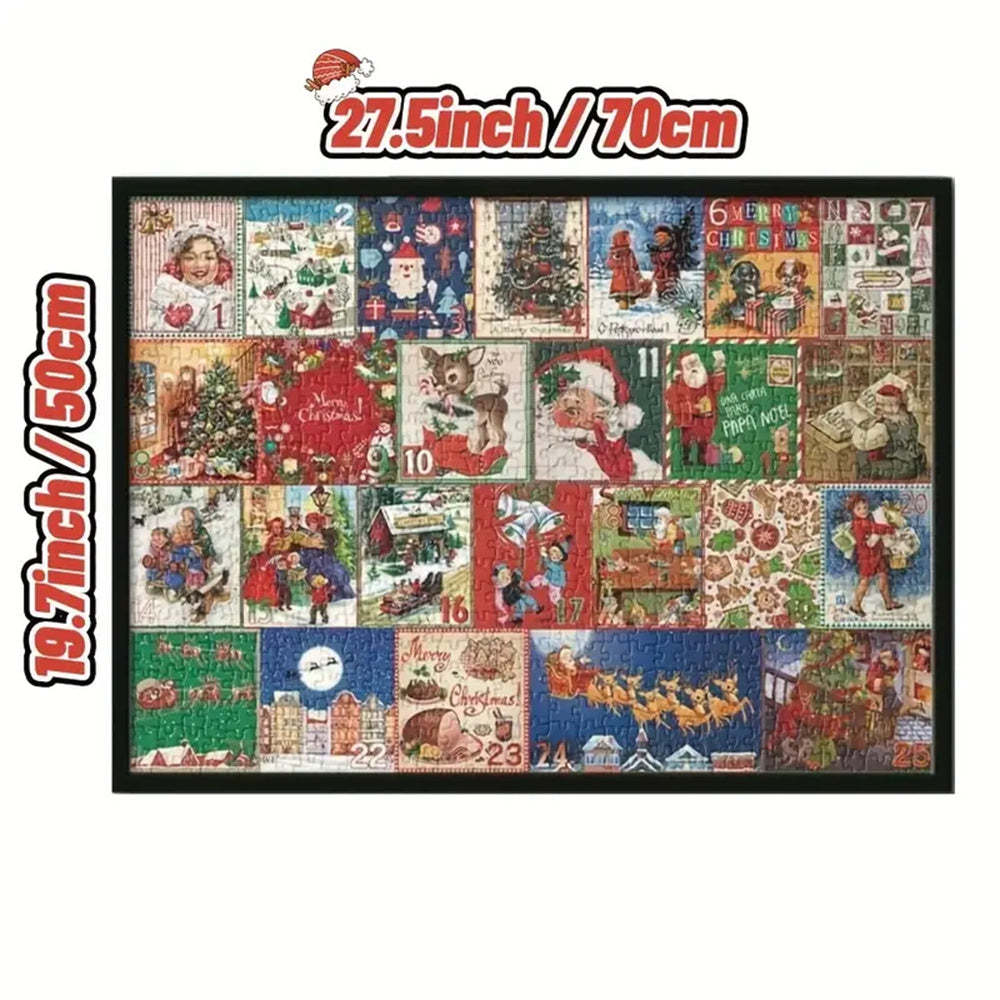 Puzzle De Noël Avec Calendrier De L'avent – ​​24 Boîtes De Puzzle De Compte À Rebours De Noël, Jouet Cadeau Pour Enfant Et Adulte - votrecollierprenomfr