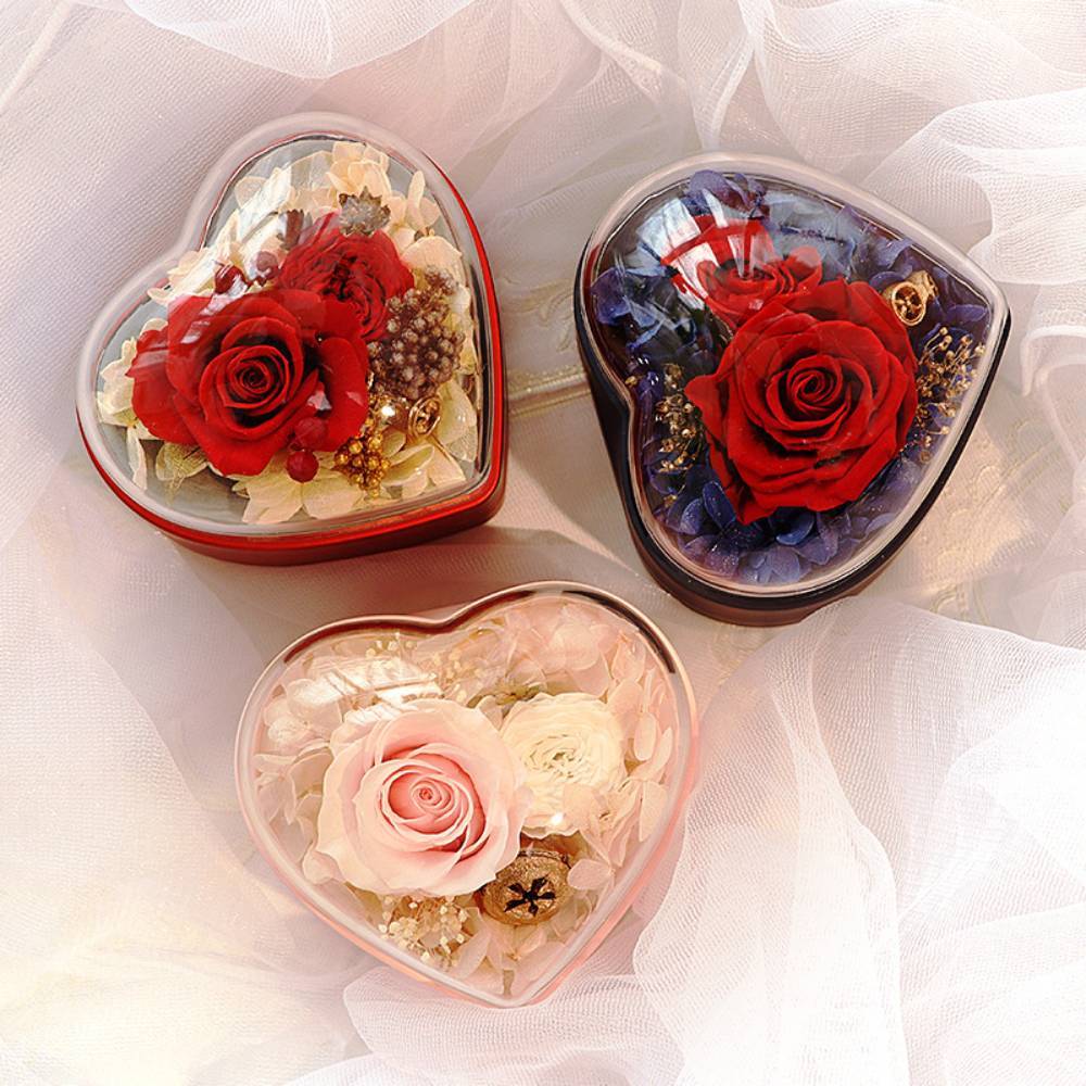 Boîte À Bijoux Rose Personnalisée, Coffret Cadeau Cœur Avec Collier De Projection, Cadeau De Saint Valentin Pour Elle - votrecollierprenomfr