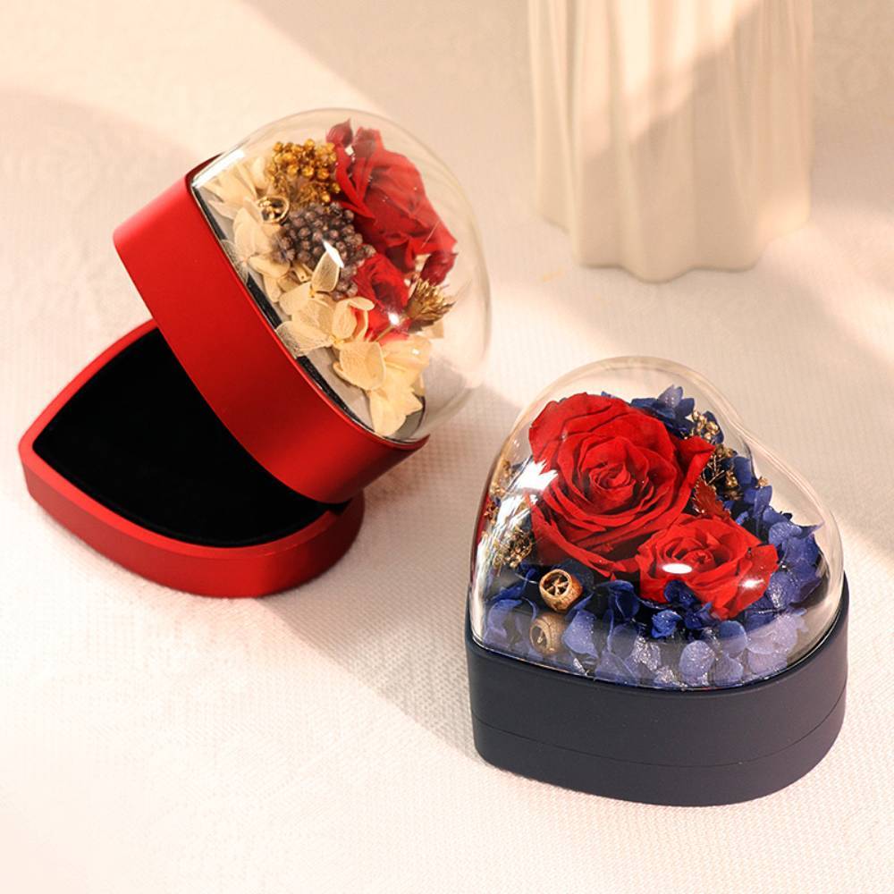 Boîte À Bijoux Rose Personnalisée, Coffret Cadeau Cœur Avec Collier De Projection, Cadeau De Saint Valentin Pour Elle - votrecollierprenomfr