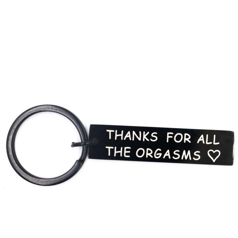 Merci Pour Tous Les Orgasmes Porte-clés En Acier Inoxydable Cadeau Pour Amoureux - votrecollierprenomfr