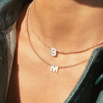 Collier Personnalisé Avec Nom, Nacre, Coquillage, Perles, Initiales - votrecollierprenomfr