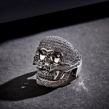 Bague Crâne Hip Hop Rétro Punk, Bijoux Populaires, Cadeaux Pour Hommes - votrecollierprenomfr