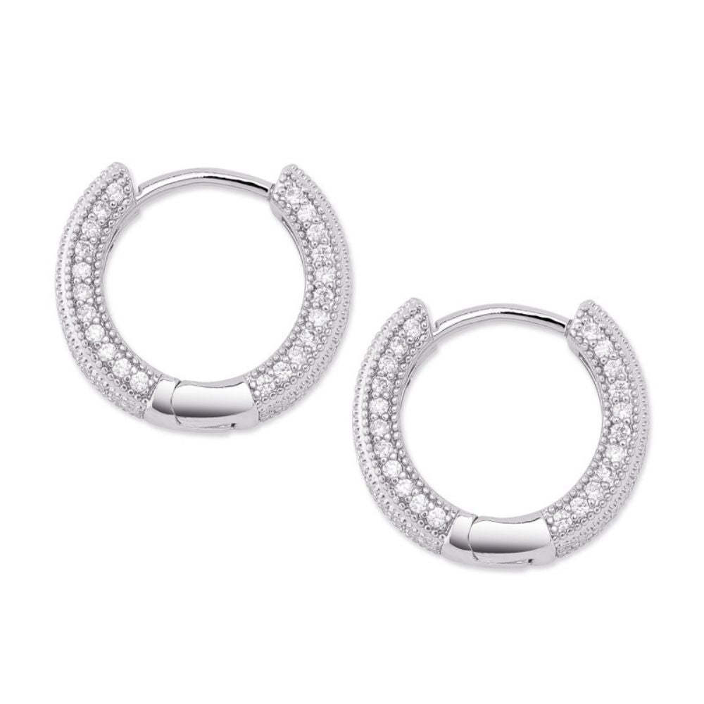 Boucles D'oreilles Hip Hop Pavées, Boucles D'oreilles Scintillantes, Bijoux De Personnalité Pour Hommes - votrecollierprenomfr
