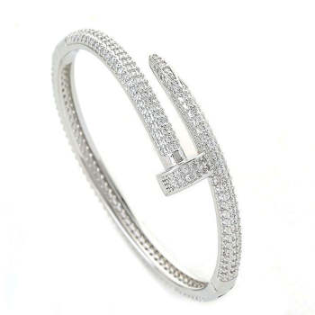 Bracelet Hip Hop Créatif À Ongles En Zircon Glacé Pour Hommes - votrecollierprenomfr