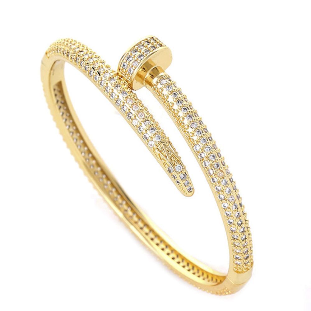Bracelet Hip Hop Créatif À Ongles En Zircon Glacé Pour Hommes - votrecollierprenomfr