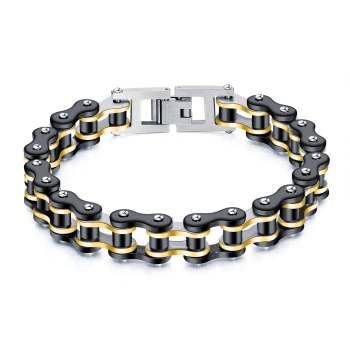 Bracelet Chaîne De Vélo Rétro, Cadeaux En Or Noir Pour Hommes À La Mode - votrecollierprenomfr