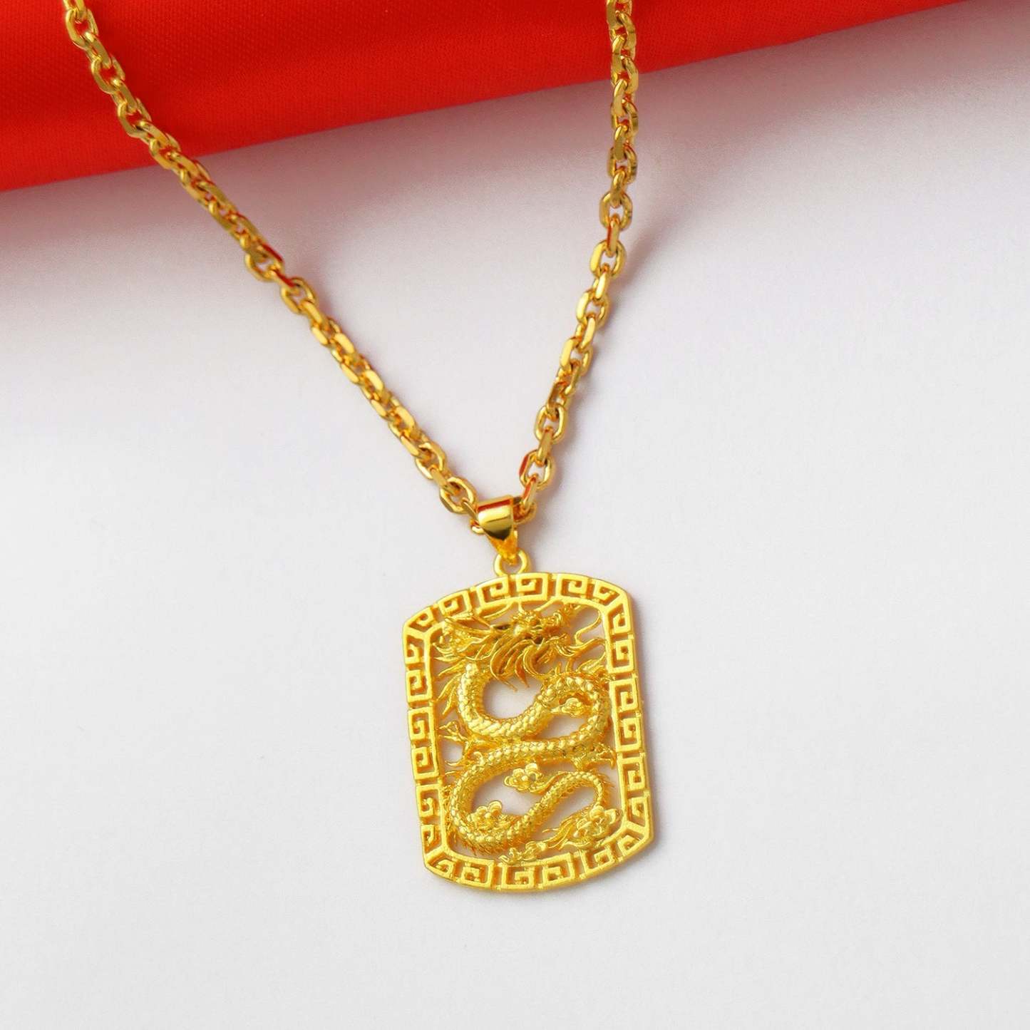 Collier Dragon Doré Dominateur, Bijoux Tendance Hip-hop Pour Hommes - votrecollierprenomfr