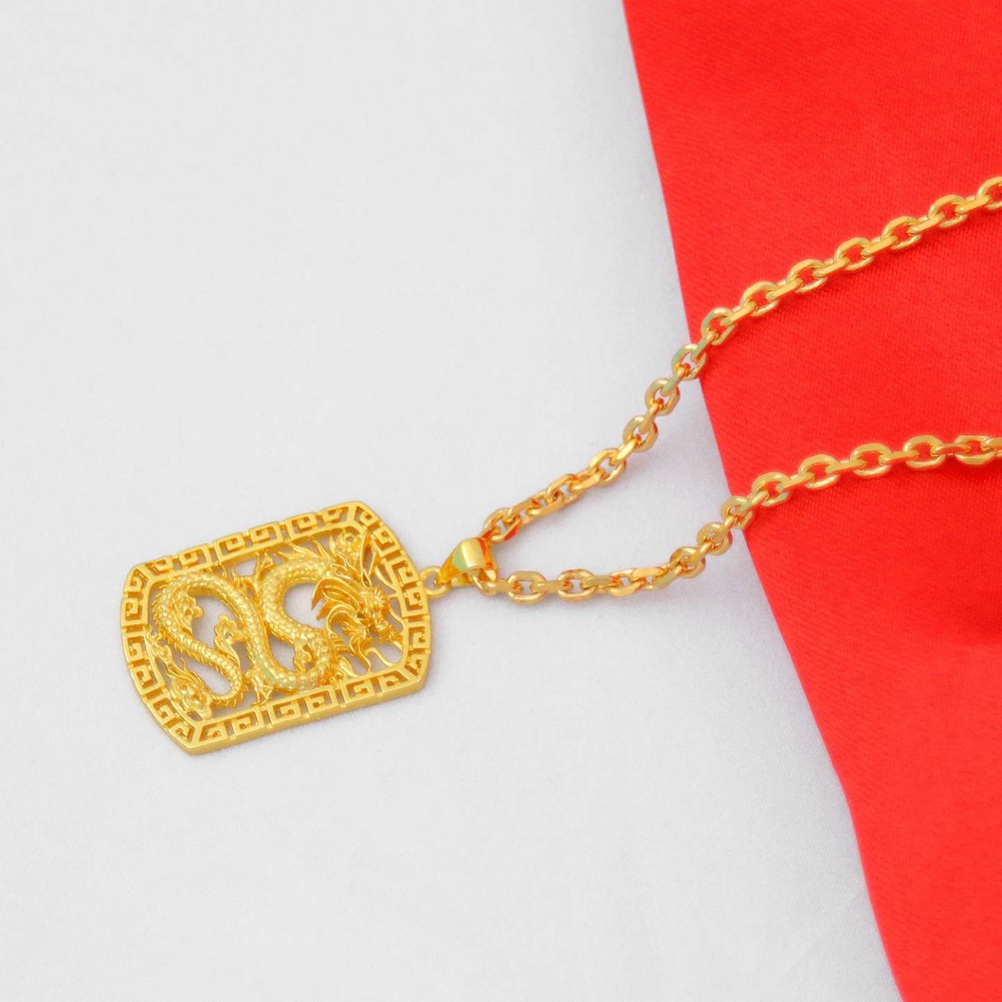 Collier Dragon Doré Dominateur, Bijoux Tendance Hip-hop Pour Hommes - votrecollierprenomfr