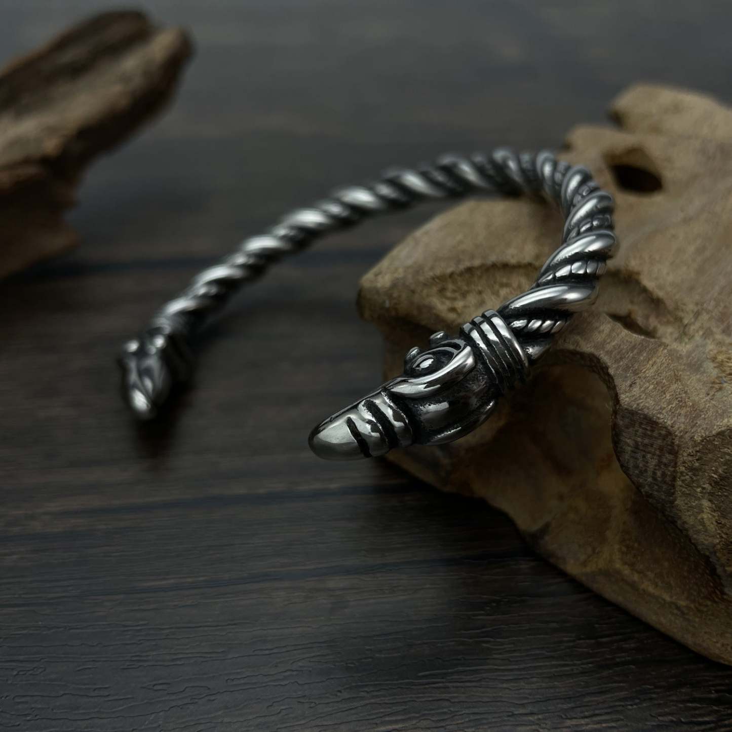 Bracelet Rétro Torsadé Pour Hommes, Bijoux À Tête D'aigle Ouverte - votrecollierprenomfr