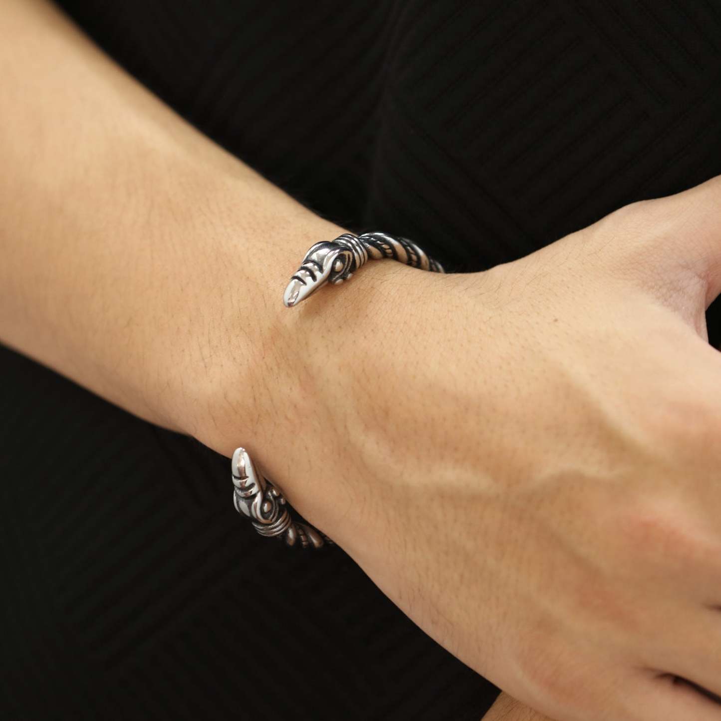 Bracelet Rétro Torsadé Pour Hommes, Bijoux À Tête D'aigle Ouverte - votrecollierprenomfr