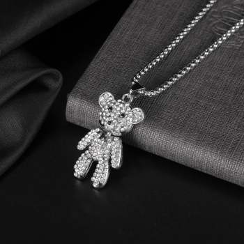 Collier Ours En Diamant, Chaîne De Pull, Cadeaux De Mode - votrecollierprenomfr