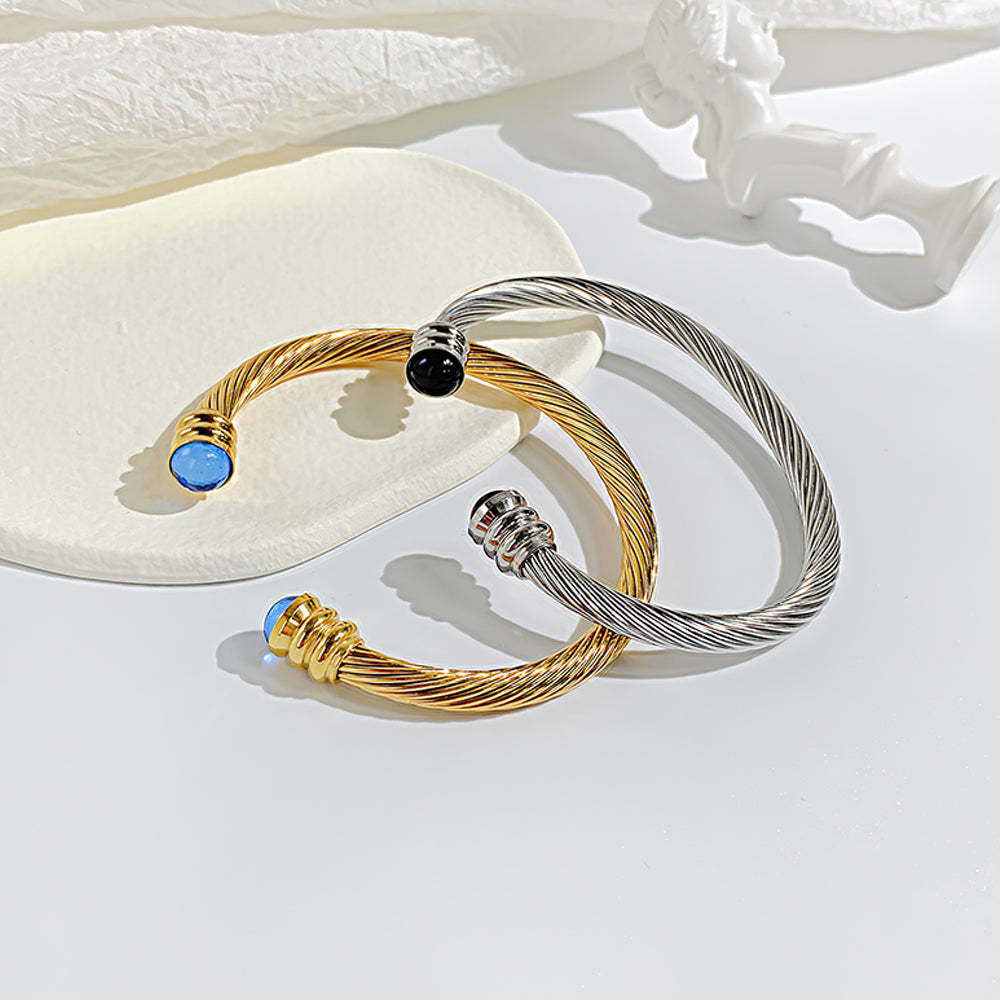 Bracelet À Motif Torsadé À La Mode, Cadeaux Simples À La Mode - votrecollierprenomfr