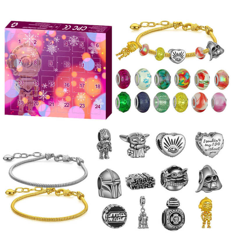 Bijoux De Noël À Faire Soi-même, Calendrier De L'avent, Boîte-cadeau, Bracelet Pour Enfants, Style Aléatoire - votrecollierprenomfr