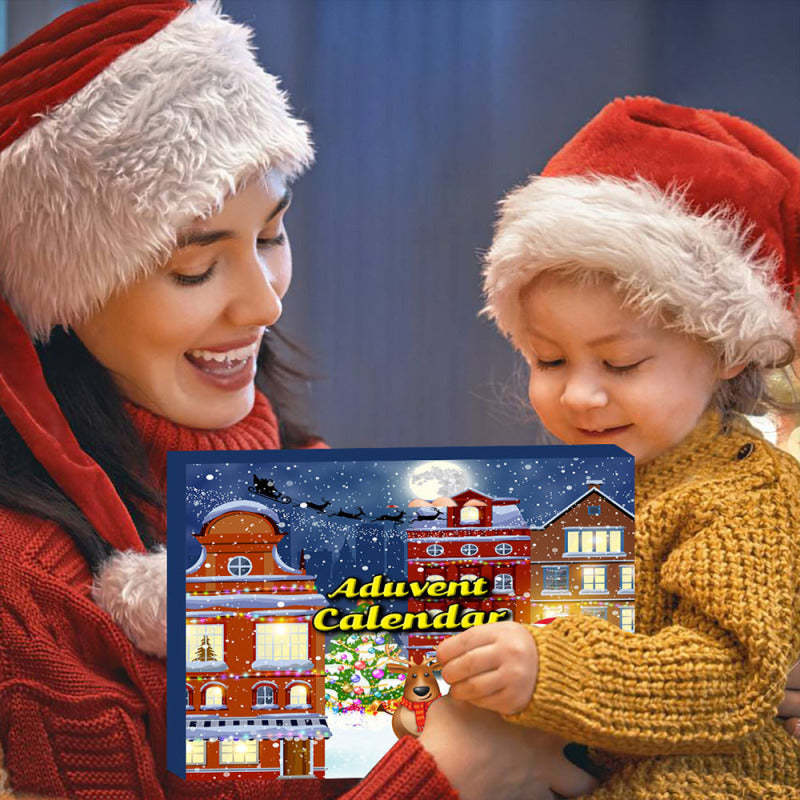 Boîte De Bracelet De Noël Géométrique En Perles De Verre Tressées, Calendrier De L'avent De 24 Jours Pour L'avent De Noël (style Aléatoire) - votrecollierprenomfr