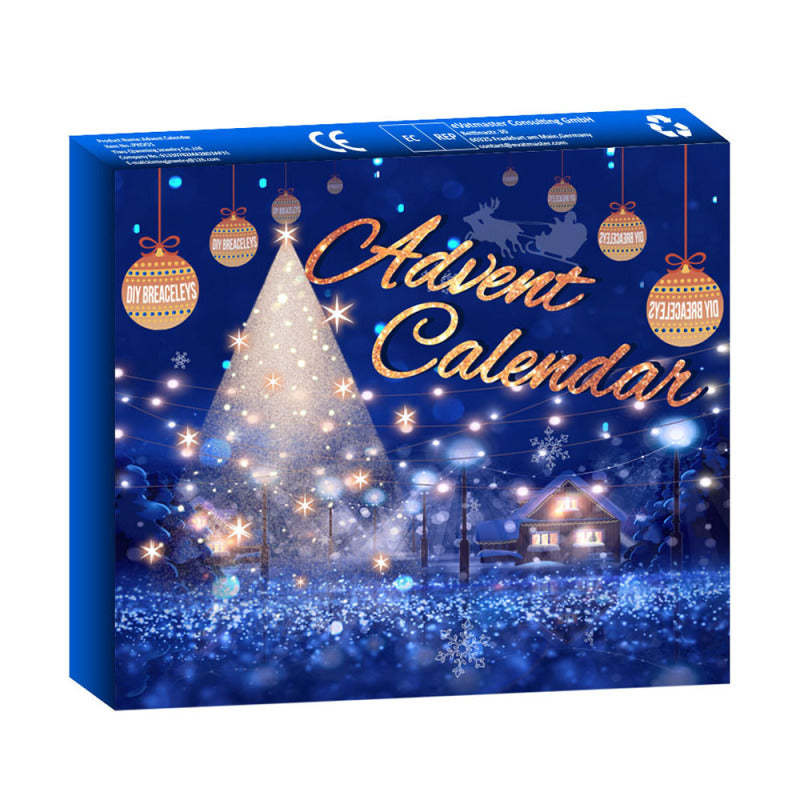 Boîte De Calendrier De L'avent De Noël À 24 Chiffres, Boîte-cadeau De Calendrier De L'avent Pour Bijoux, Bracelet À Bricoler Soi-même (style Aléatoire) - votrecollierprenomfr