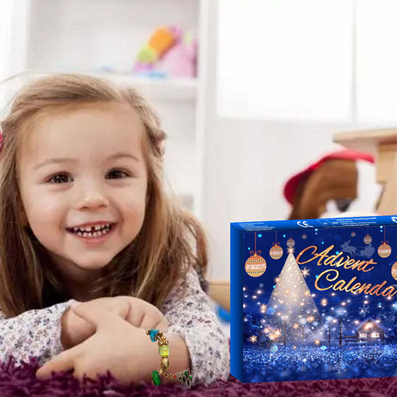 Boîte De Calendrier De L'avent De Noël À 24 Chiffres, Boîte-cadeau De Calendrier De L'avent Pour Bijoux, Bracelet À Bricoler Soi-même (style Aléatoire) - votrecollierprenomfr