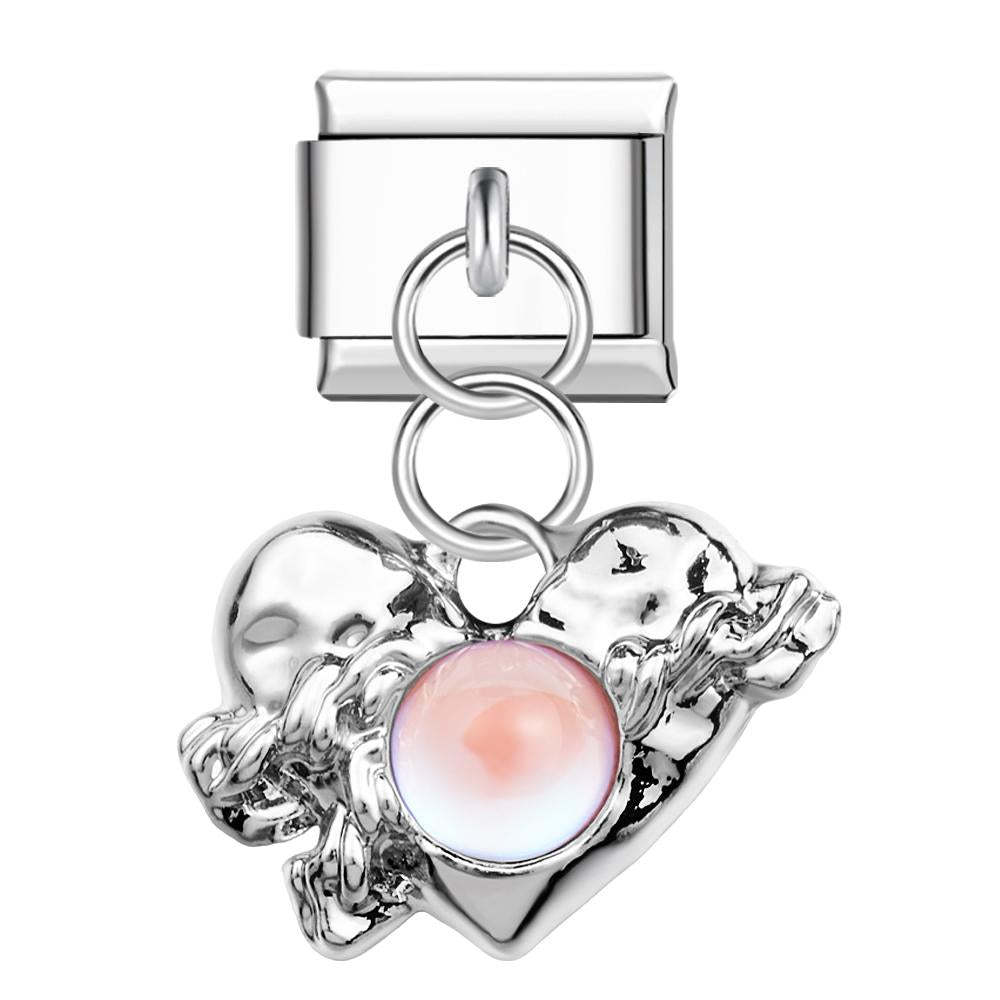 Noeud Papillon Amour Charm Italien Pour Bracelets Charms Italiens Lien Composable - votrecollierprenomfr