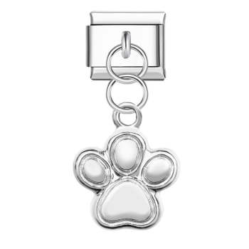 Charm Italien Patte De Chat Mignon Pour Bracelets À Breloques Italiens Lien Composable - votrecollierprenomfr
