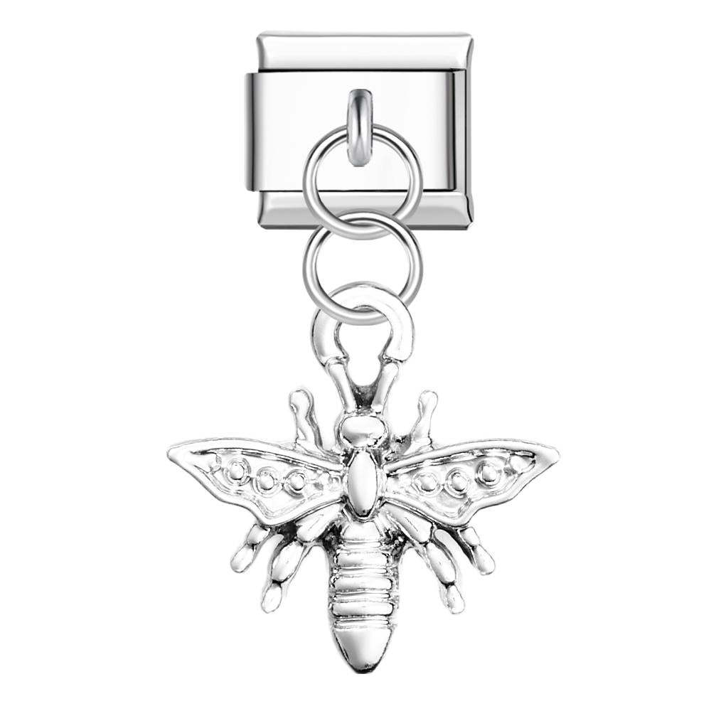 Charm Italien Abeille Travailleuse Pour Bracelets À Charms Italiens Lien Composable - votrecollierprenomfr