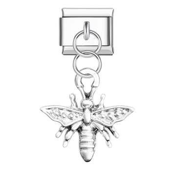 Charm Italien Abeille Travailleuse Pour Bracelets À Charms Italiens Lien Composable - votrecollierprenomfr