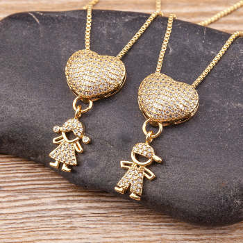 Collier D'amour Pour Mère, Pendentif En Forme De Cœur Pour Garçons Et Filles, Cadeaux Pour Maman - votrecollierprenomfr