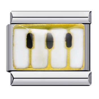 Charm Italien Touches De Piano Pour Bracelets À Charms Italiens Lien Composable - votrecollierprenomfr
