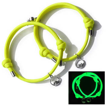 Bracelets Magnétiques Couple Lumineux Bijoux Bracelet Réglable - votrecollierprenomfr