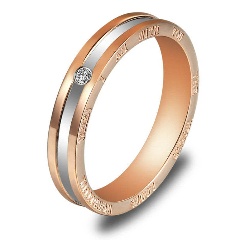 Anneau En Acier Titane Simple À La Mode Cadeau De La Saint-valentin Pour Couple - votrecollierprenomfr