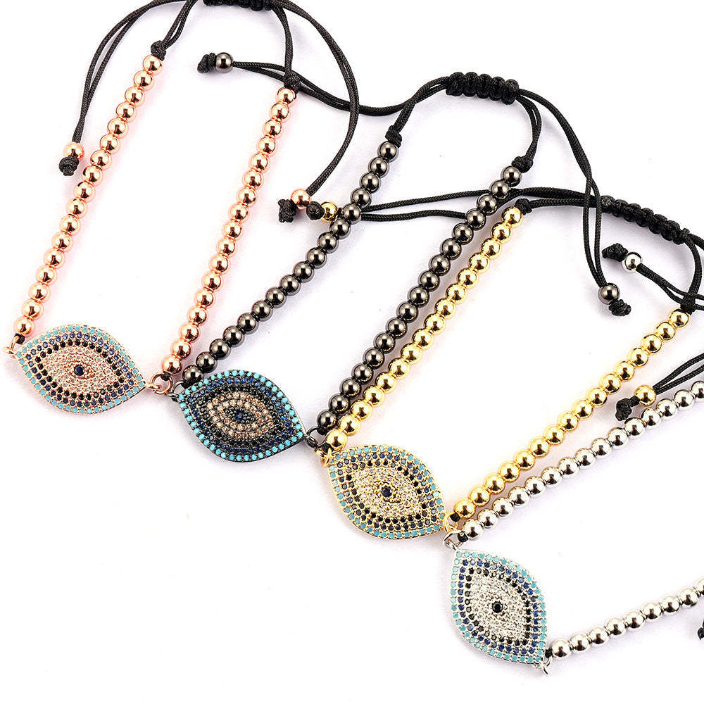 Bracelet De Mode Creative Coloré Tressé Devil Eye Cadeau Pour Les Femmes - votrecollierprenomfr