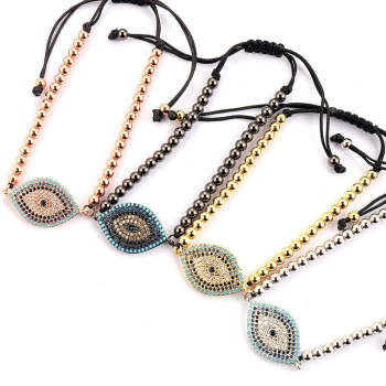 Bracelet De Mode Creative Coloré Tressé Devil Eye Cadeau Pour Les Femmes - votrecollierprenomfr