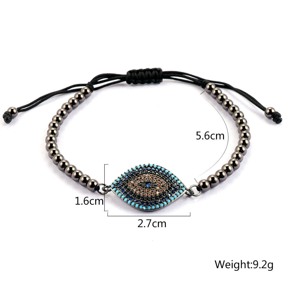 Bracelet De Mode Creative Coloré Tressé Devil Eye Cadeau Pour Les Femmes - votrecollierprenomfr