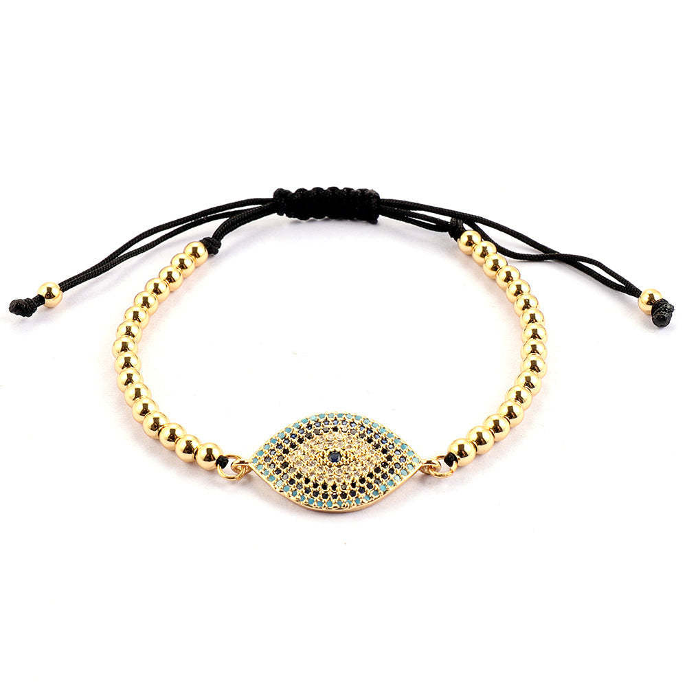 Bracelet De Mode Creative Coloré Tressé Devil Eye Cadeau Pour Les Femmes - votrecollierprenomfr