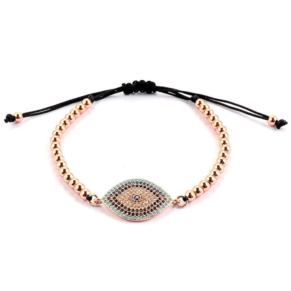 Bracelet De Mode Creative Coloré Tressé Devil Eye Cadeau Pour Les Femmes - votrecollierprenomfr