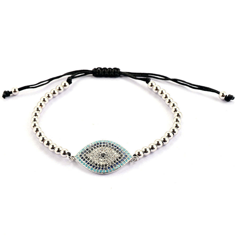 Bracelet De Mode Creative Coloré Tressé Devil Eye Cadeau Pour Les Femmes - votrecollierprenomfr