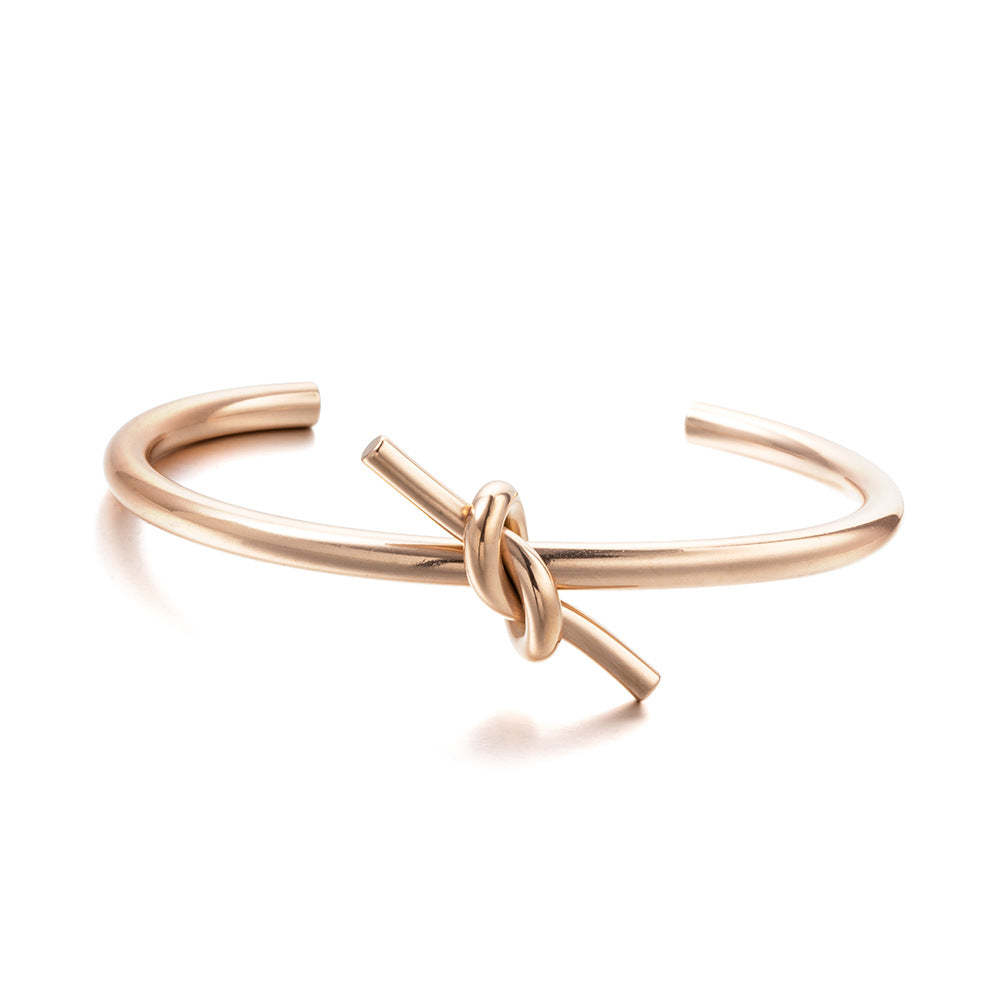 Bracelet De Couple À Nœud Concentrique Vintage Bracelet En Acier Au Titane Cadeau Pour Les Couples - votrecollierprenomfr