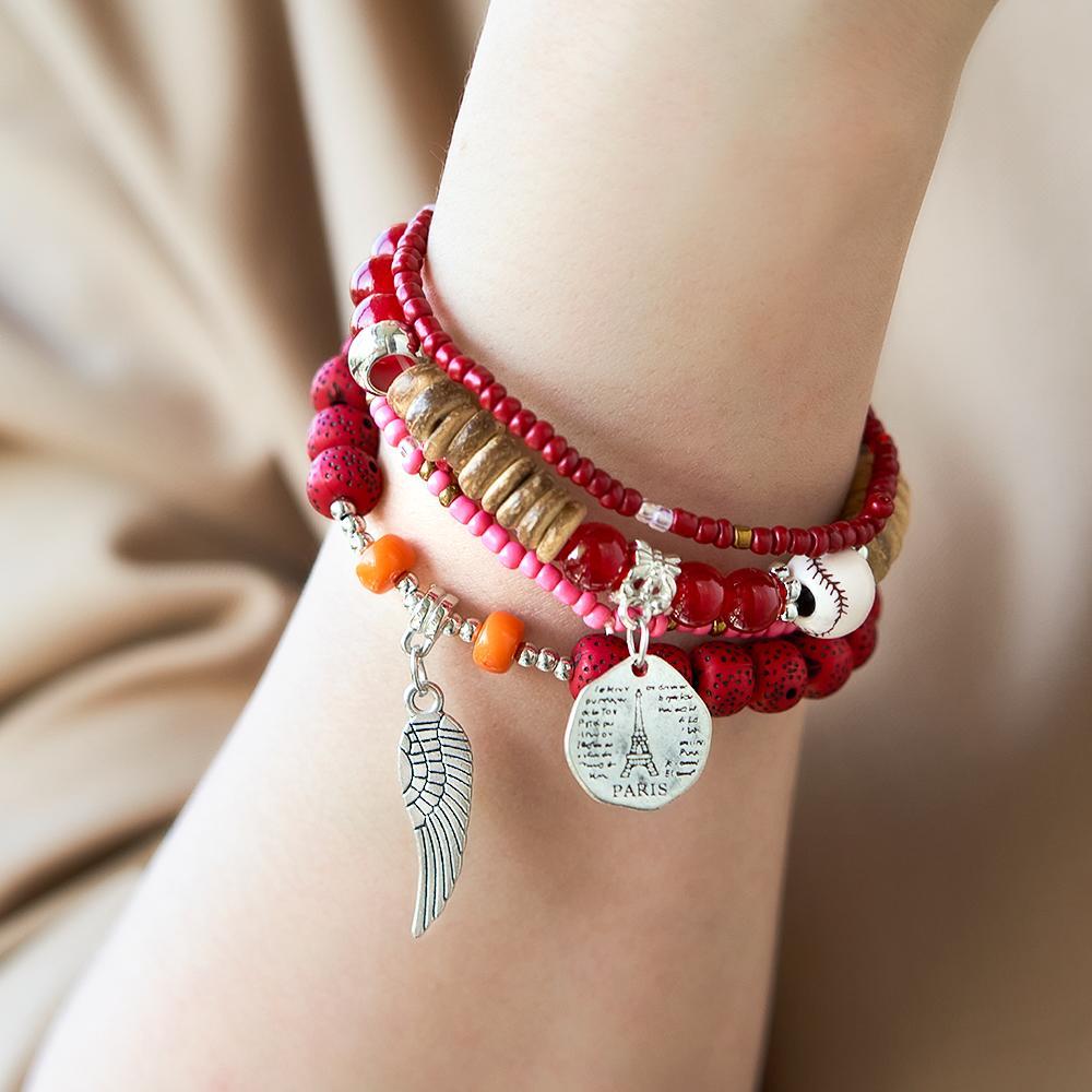 Bracelets Empilables À La Mode, Cadeaux Délicats De Style Bohémien - votrecollierprenomfr