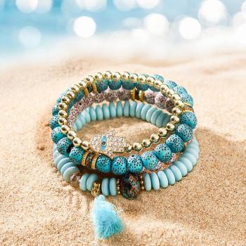 Bracelets Empilables Bohémien, Cadeaux Tendance Multicouches Pour Petite Amie - votrecollierprenomfr