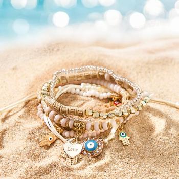 Bracelets Empilables De Style Bohémien, Cadeaux Spéciaux D'été - votrecollierprenomfr