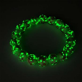 Bracelet De Perles Extensibles En Verre Luciole Blanc Qui Brille Dans Le Noir Bracelet Lumineux - votrecollierprenomfr
