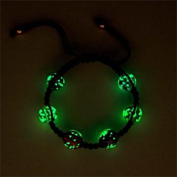 Bracelet Tressé En Verre Luciole À Six Couleurs Qui Brille Dans Le Noir - votrecollierprenomfr