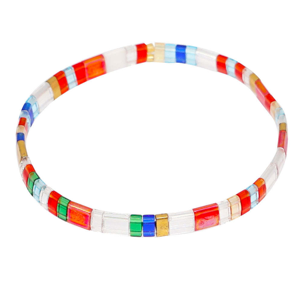 Ensemble De Bracelets De Perles Tila, Bracelet Coloré Pour Les Proches - votrecollierprenomfr