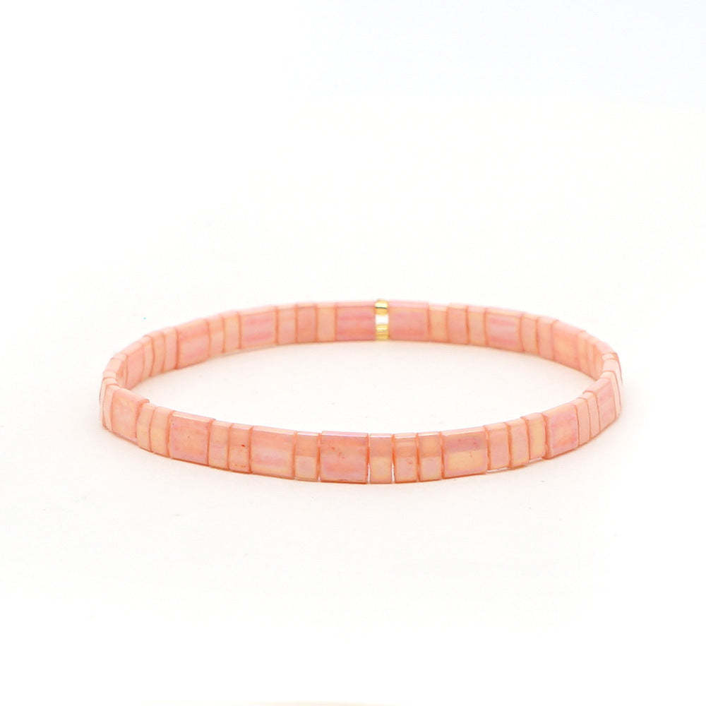 Tila Pink Bead Bracelet Poignet Bonbons Cadeau Pour Elle - votrecollierprenomfr