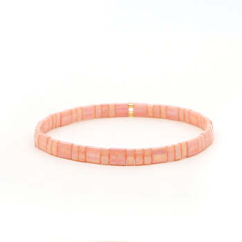 Tila Pink Bead Bracelet Poignet Bonbons Cadeau Pour Elle - votrecollierprenomfr