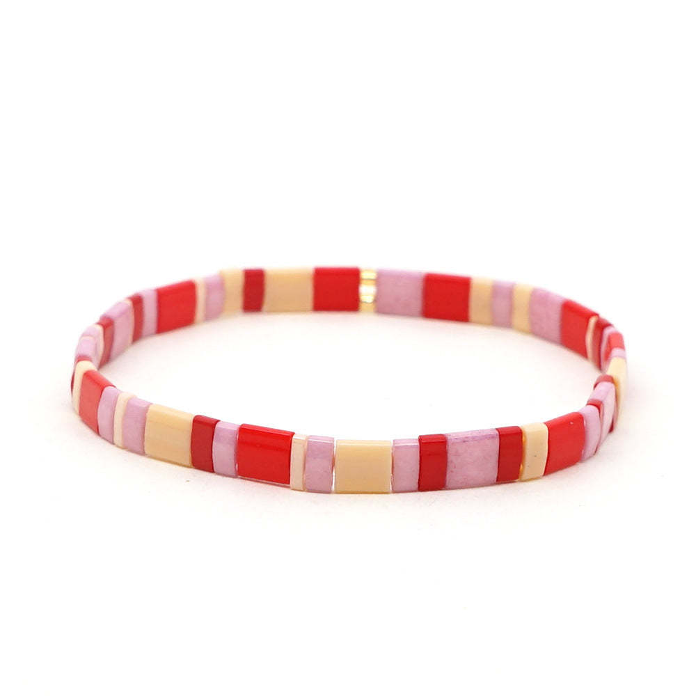 Ensemble De Bracelets De Perles Tila, Bracelet Coloré Pour Les Proches - votrecollierprenomfr