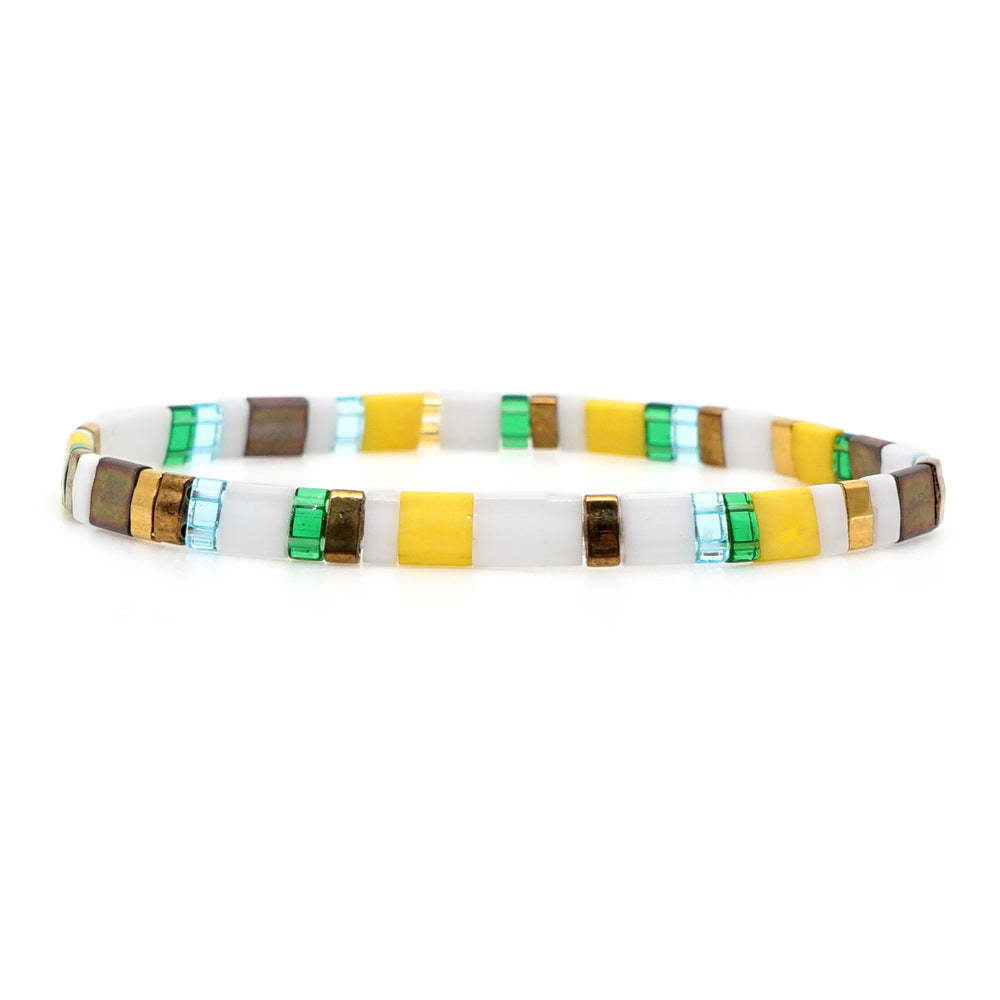 Bracelet De Perles Tila Jaune, Vintage, À La Mode, Cadeau - votrecollierprenomfr