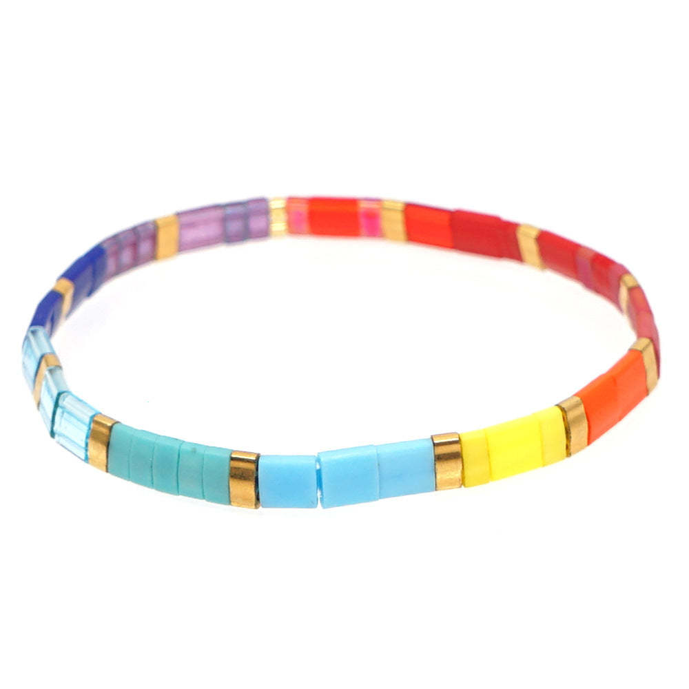 Ensemble De Bracelets De Perles Tila, Bracelet Coloré Pour Les Proches - votrecollierprenomfr