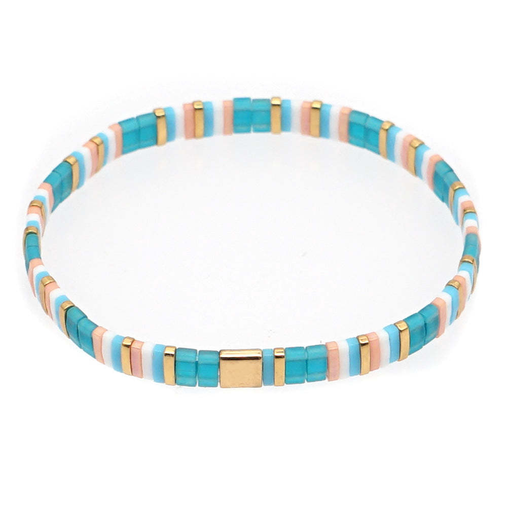 Bracelet Tila Bleu, Cadeau Artisanal Vintage À La Mode Pour Les Amateurs De Bijoux - votrecollierprenomfr